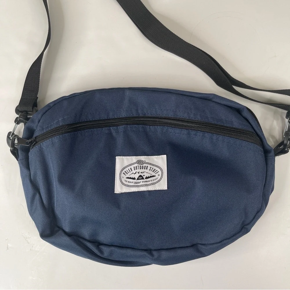 Poler Navy Round Shoulder Bag